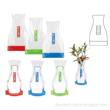 Large PVC Folding Vase with Custom Logo Promotional Gift Use Giveaways Gadgets